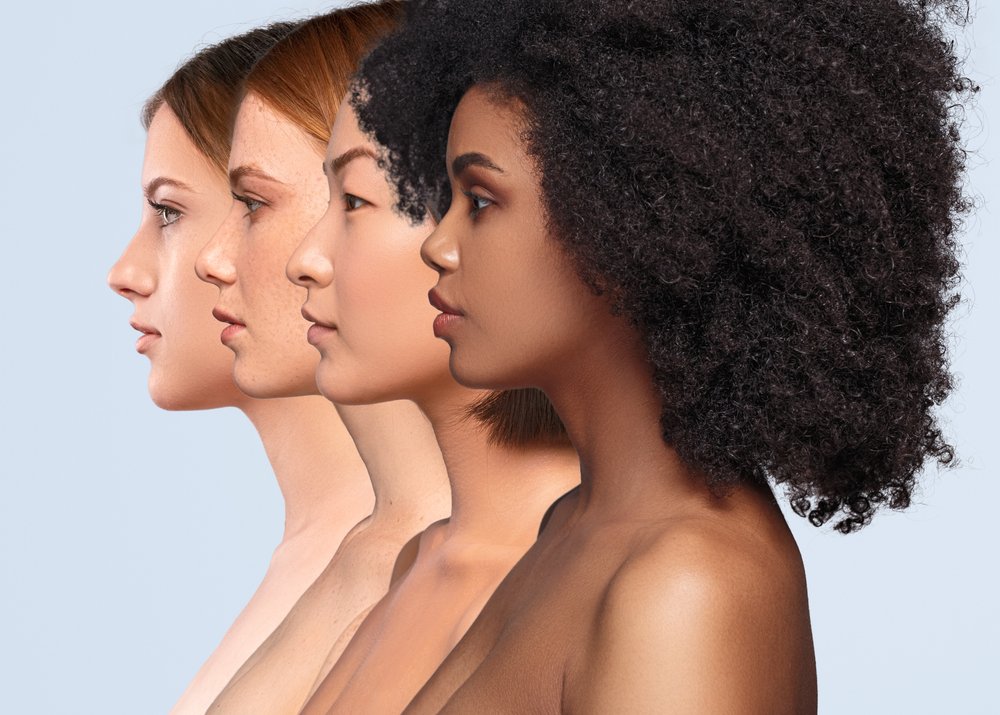 Four beautiful multiethnic women
